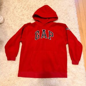 GAP Red Fleece Hoodie | Size 10, large kids | Vintage